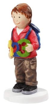 Dekofigur / Tortenfigur - Schuljunge mit ABC - ca. 8,5cm