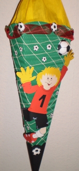 Handgefertige Schultüte / Zuckertüte - Torwart - 70cm -  6-eckig