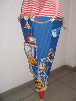 Handgefertige Schultüte / Zuckertüte - " Piraten Ahoi " -