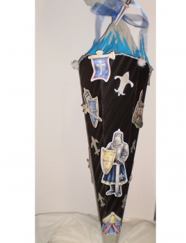 Handgefertige Schultüte / Zuckertüte - " Ritter " - 70cm - 6-eckig