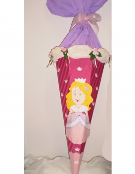 Handgefertige Schultüte / Zuckertüte - " Prinzessin Lilly " - 70cm - 6-eckig