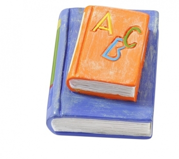 Dekofigur / Tortenfigur - Bücher orange - ca. 4cm
