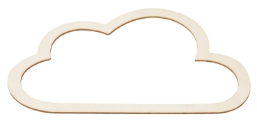 Mobile Wolke aus Holz - ca. 24 x 14 cm - 1 Stück