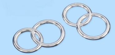 Streuteile Ringe - silber - ca. 2cm - SB 6 Stück