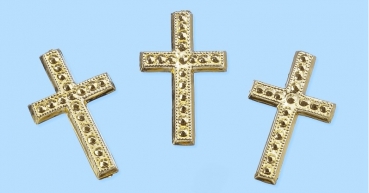 Streuteile Kreuz - gold - ca. 3cm - SB 6 Stück