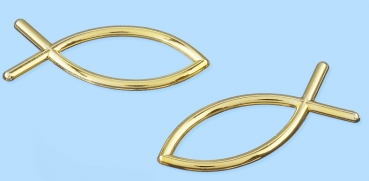 Streuteile Fisch - gold - ca. 3cm - SB 4 Stück