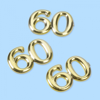 Streuteile "60"- gold - ca. 1,5cm - SB 4 Stück