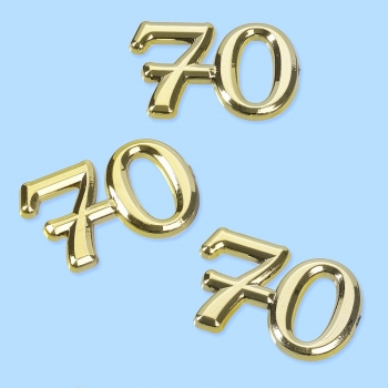 Streuteile "70"- gold - ca. 1,5cm - SB 4 Stück