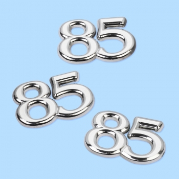Streuteile "85"- silber - ca. 1,5cm - SB 4 Stück