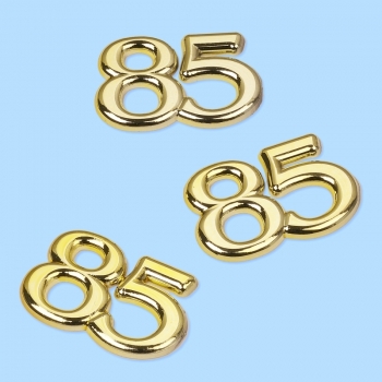 Streuteile "85"- gold - ca. 1,5cm - SB 4 Stück