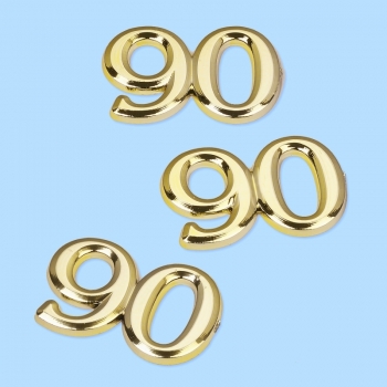 Streuteile "90" - gold - ca. 1,5cm - SB 4 Stück