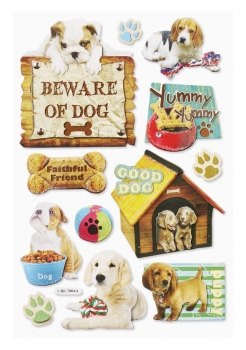 3D Sticker Hunde