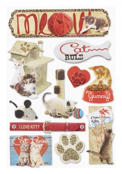 3D Sticker Katzen