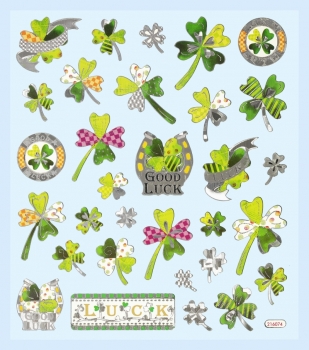 Hobby-Design Sticker Glücksklee