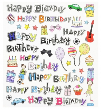 Hobby-Design Sticker Happy Birthday