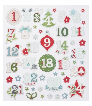 Hobby-Design Sticker Adventszahlen II 1-24