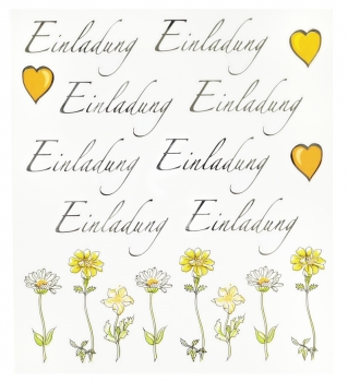 Hobby-Design Sticker Einladung