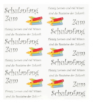 Hobby-Design Sticker Einschulung