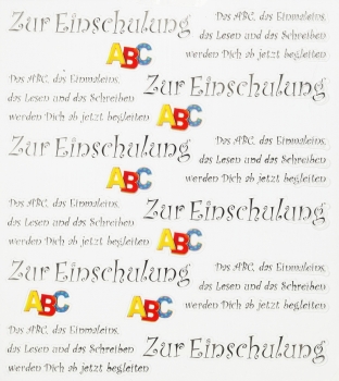 Hobby-Design Sticker Zur Einschulung