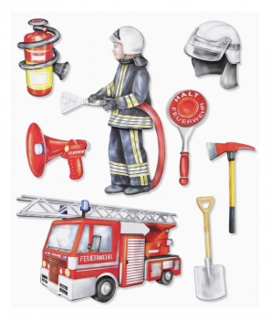 XXL-Sticker 3D Feuerwehr