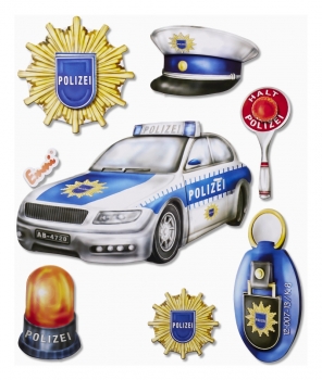 XXL-Sticker 3D Polizei