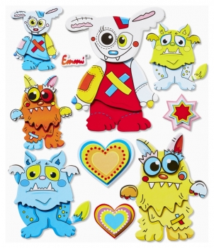 XXL-Sticker 3D Monster