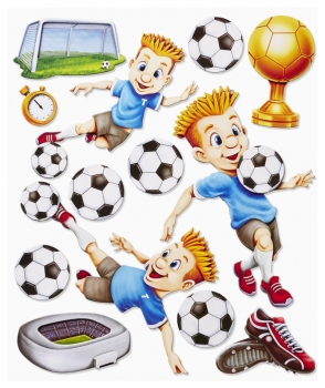 XXL-Sticker 3D Fussball II