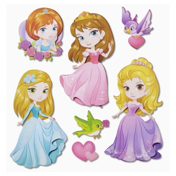 XXL-Sticker 3D Prinzessin