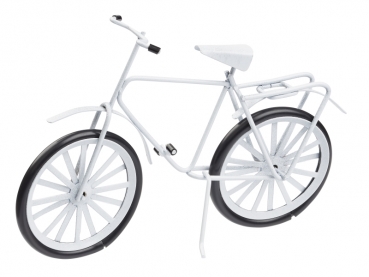 Deko - Fahrrad - Metall - weiß - ca. 14 x 10cm