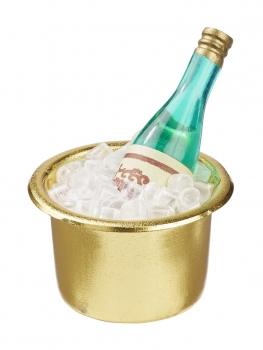 Deko - Sektkühler mit Flasche - ca. 3cm