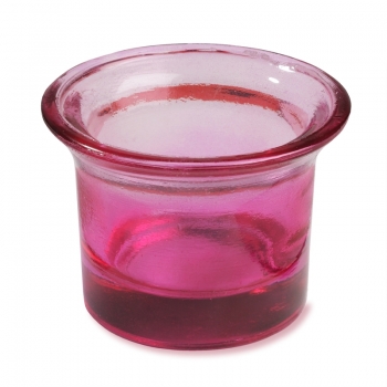 Teelichtglas - 6,5 x 4,5cm - klar - rose