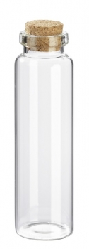 Mini-Glasröhrchen mit Korken - 20 x 70mm - 4 Stück