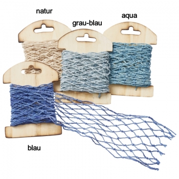 Netzband - grau-blau - 13 x 100cm