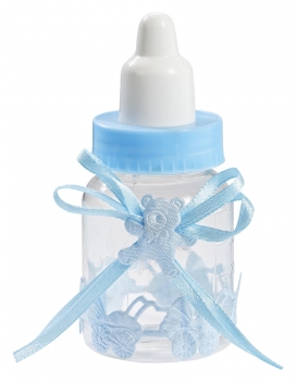 Deko Figur - Babyflasche - blau - ca. 4x9cm