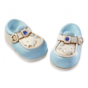 Deko Figur - Babyschuh blau - ca. 3 cm