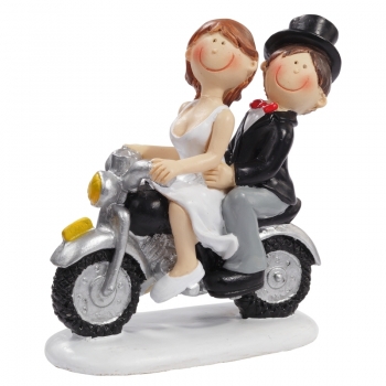 Hochzeitspaar auf Motorrad - ca. 8,5cm