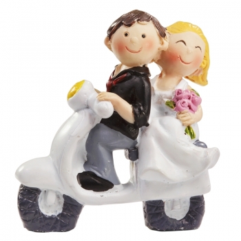 Hochzeitspaar mit Roller - ca. 6x5cm