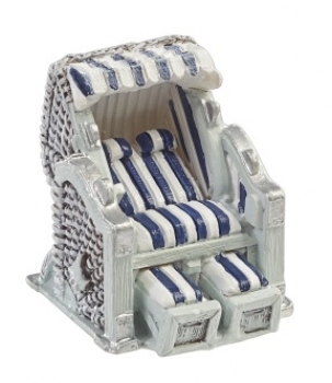 Deko - Strandkorb - ca. 3,5 x 3,5cm - blau