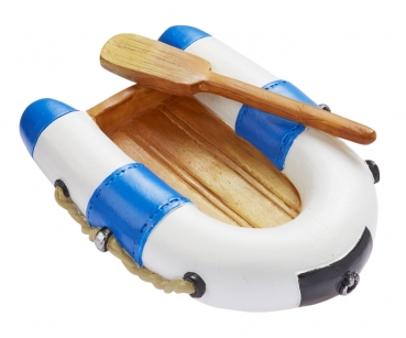 Deko - Schlauchboot - blau/weiss - ca. 7 x 5cm
