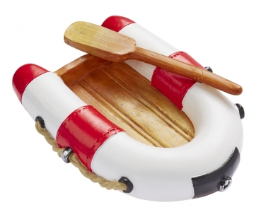 Deko - Schlauchboot - rot/weiss - ca. 7 x 5cm