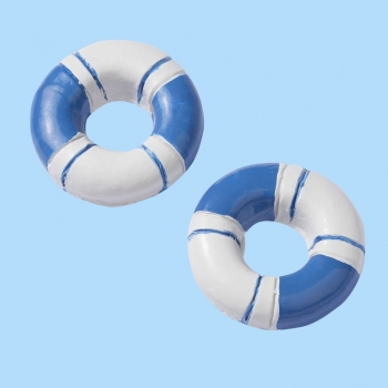 Deko - Rettungsring - blau - 2,3cm - 4 Stück