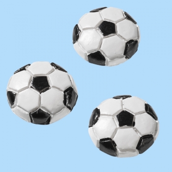 Dekofigur / Tortenfigur - Fussball 2D - 1,5mm Durchmesser - 6 Stück pro Beutel