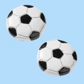 Dekofigur / Tortenfigur - Fussball 2D- 25mm Durchmesser - 2 Stück pro Beutel