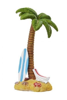 Deko - Palme mit Surfbrett - ca. 7 x 15 cm