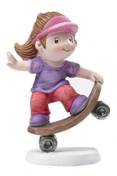 Dekofigur / Tortenfigur - Skateboarder Girl - ca. 8,5cm
