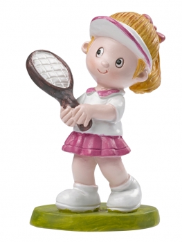 Dekofigur / Tortenfigur - Tennis Girl - ca. 8,5cm