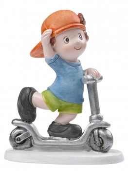 Dekofigur / Tortenfigur - Roller Boy - ca. 8,5cm