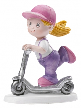 Dekofigur / Tortenfigur - Roller Girl - ca. 8,5cm