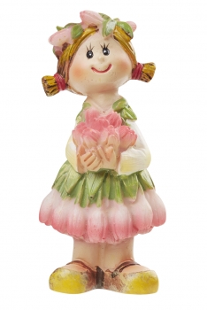 Dekofigur - Blumenmädchen rosa - ca.8 cm