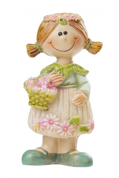 Dekofigur - Blumenmädchen türkis - ca. 8cm